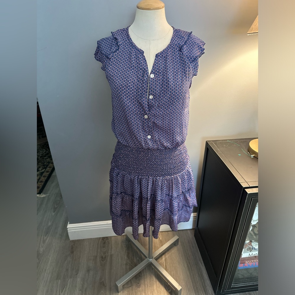 Perry walker silk smocked dress